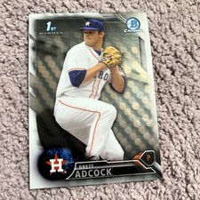 2016 Bowman Draft Chrome Brett Adcock Bdc-49 Houston Astros 1st Bowman