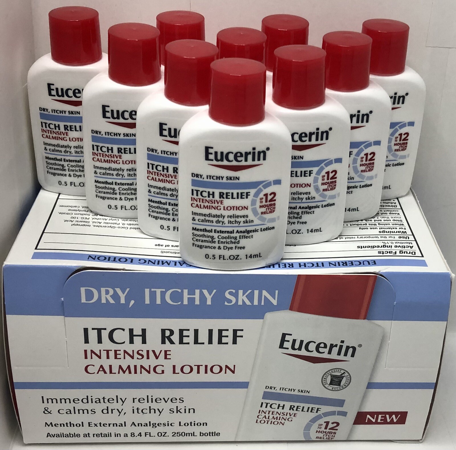 Eucerin Itch Relief Intensive Calming Lotion 0.5 oz. Travel Size Lot X