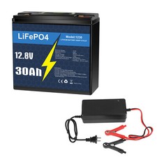 12V 30Ah LiFePO4 Lithium Battery Only / Charger Only / Combo for RV, Marine