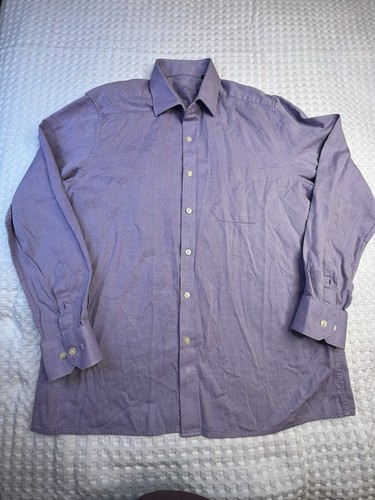Louis Philippe Regal Purple Long Sleeve Mens Executive Size 42 Cm Cotton