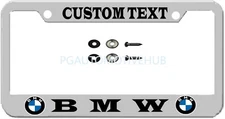 License Plate Frame Stainless Steel Chrome Plated Vinyl Lettering for BMW custom