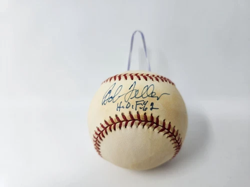 Bob Feller "HOF 62" Autographed Rawlings AL Baseball JSA COA Cleveland Indians