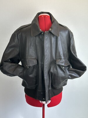 Aviator Flight Bomber Jacket by Oakton Leather Size 46