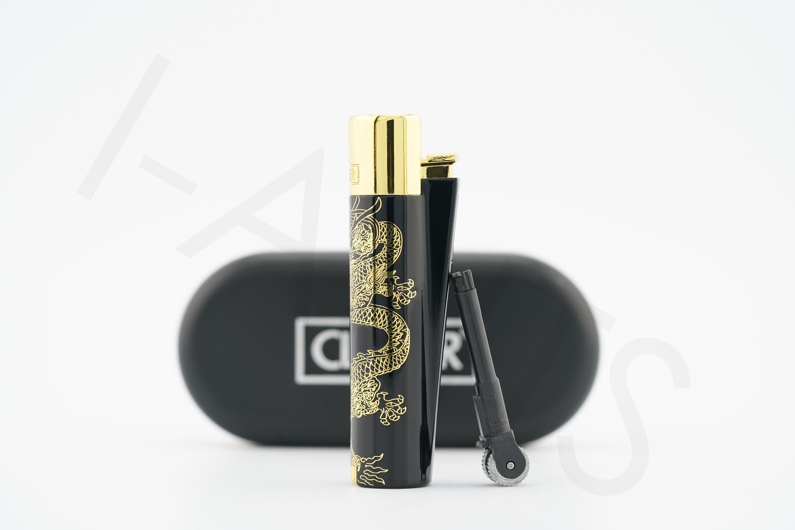 Clipper Lighter Refillable Adjustable Flame Metal Golden Dragon Edition