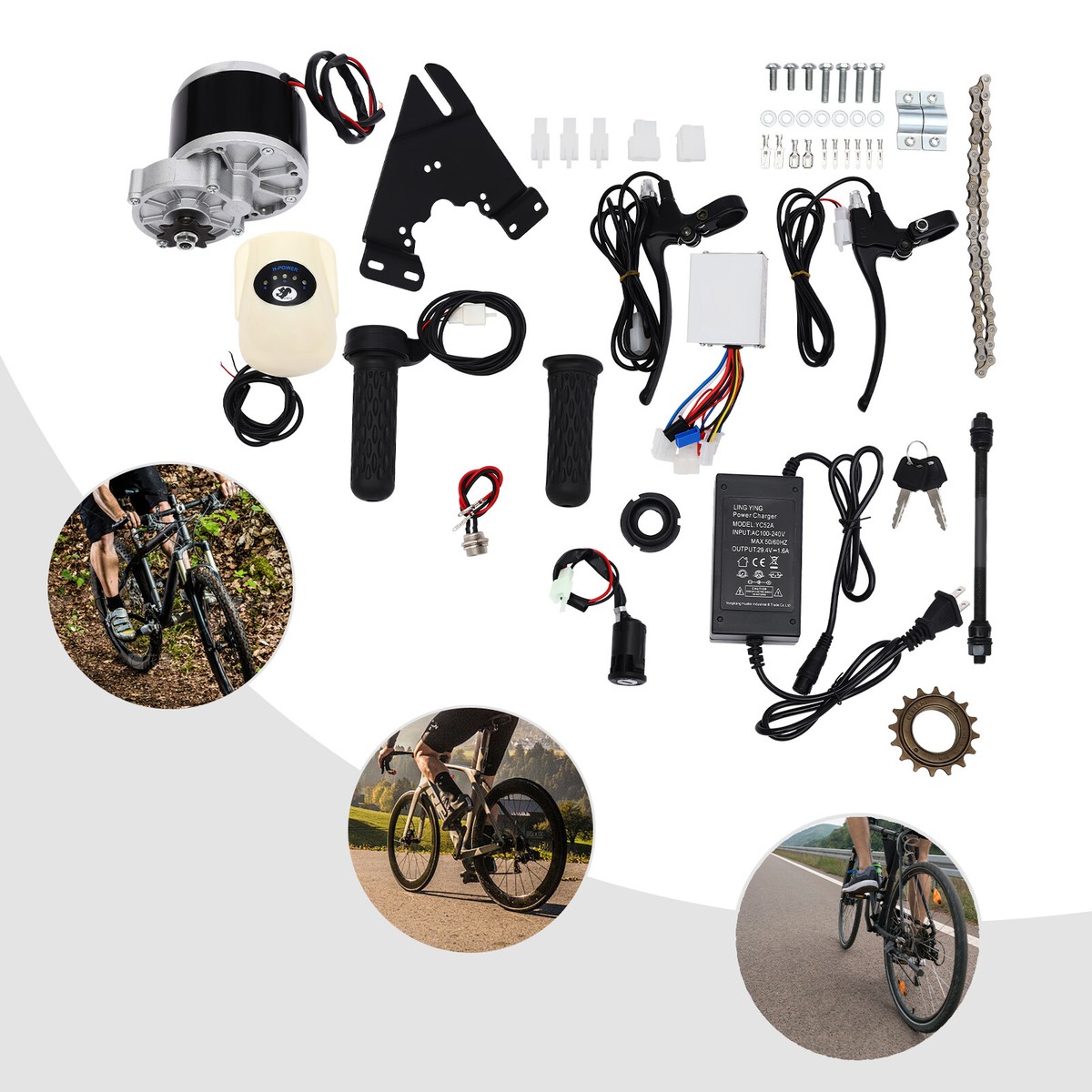 電動自転車キット EBIKE KIT 24V 250W Amazon | 24/36ボルト250ワット電気motorized e-bike自転車変換