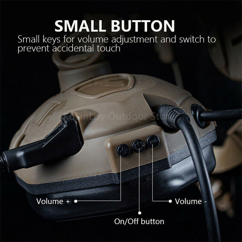 WQZXM Tactische Headset Shooting Headset (2in1) Helm & Hoofd Gemonteerd
