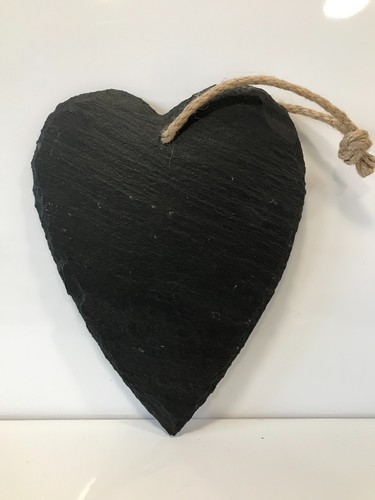 Black Slate Frames, Plaques Heart hanging chalkboard Memo Notice *M - Picture 13 of 19