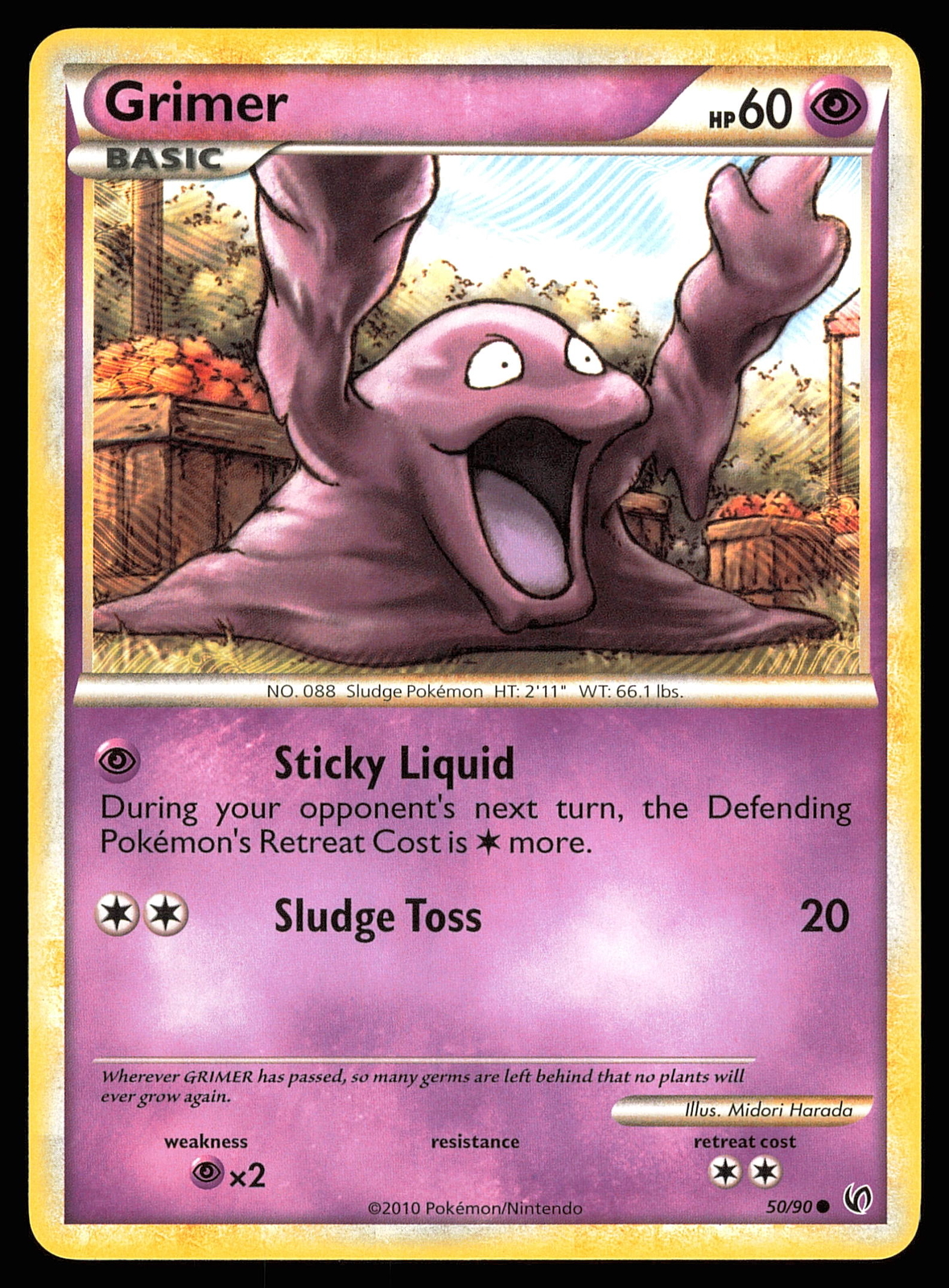 Grimer 50/90 | LP | HS—Undaunted | Pokemon TCG - VINTAGE 2010
