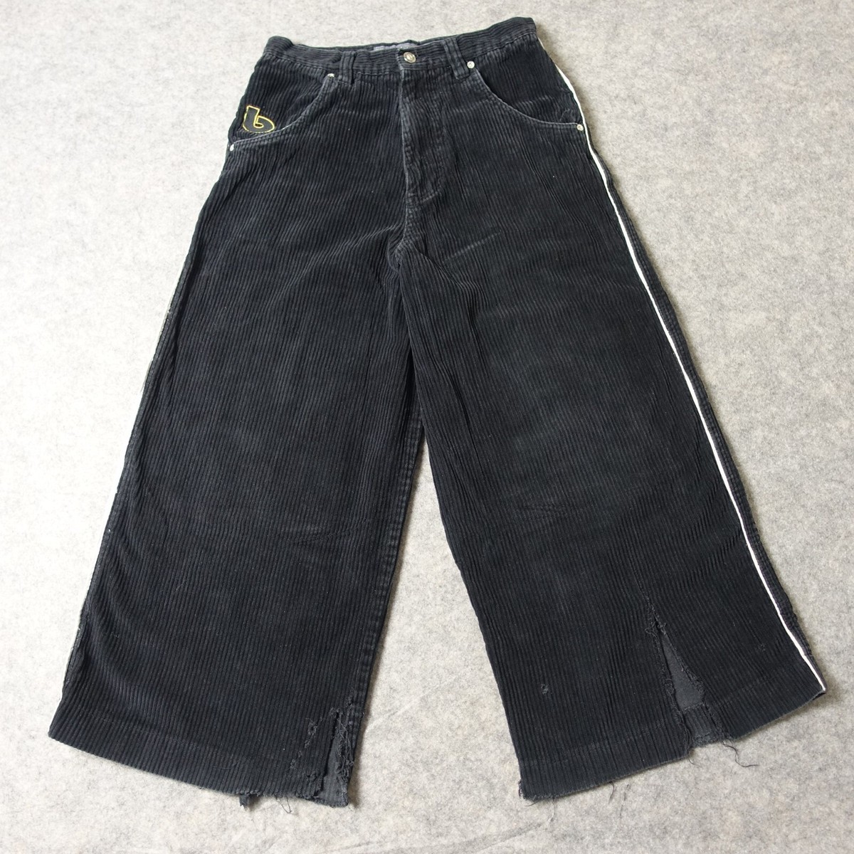 VINTAGE Breakdown Pants Mens Small 27x23 Black Corduroy VINTAGE Breakdown Pants Mens Small 27x23 Black Corduroy