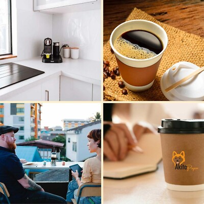 1000 Bicchierini Caffè Di Carta | 75 Ml | Biodegradabili E Compostabili | Per Bar, Ufficio, Casa - Foto 3