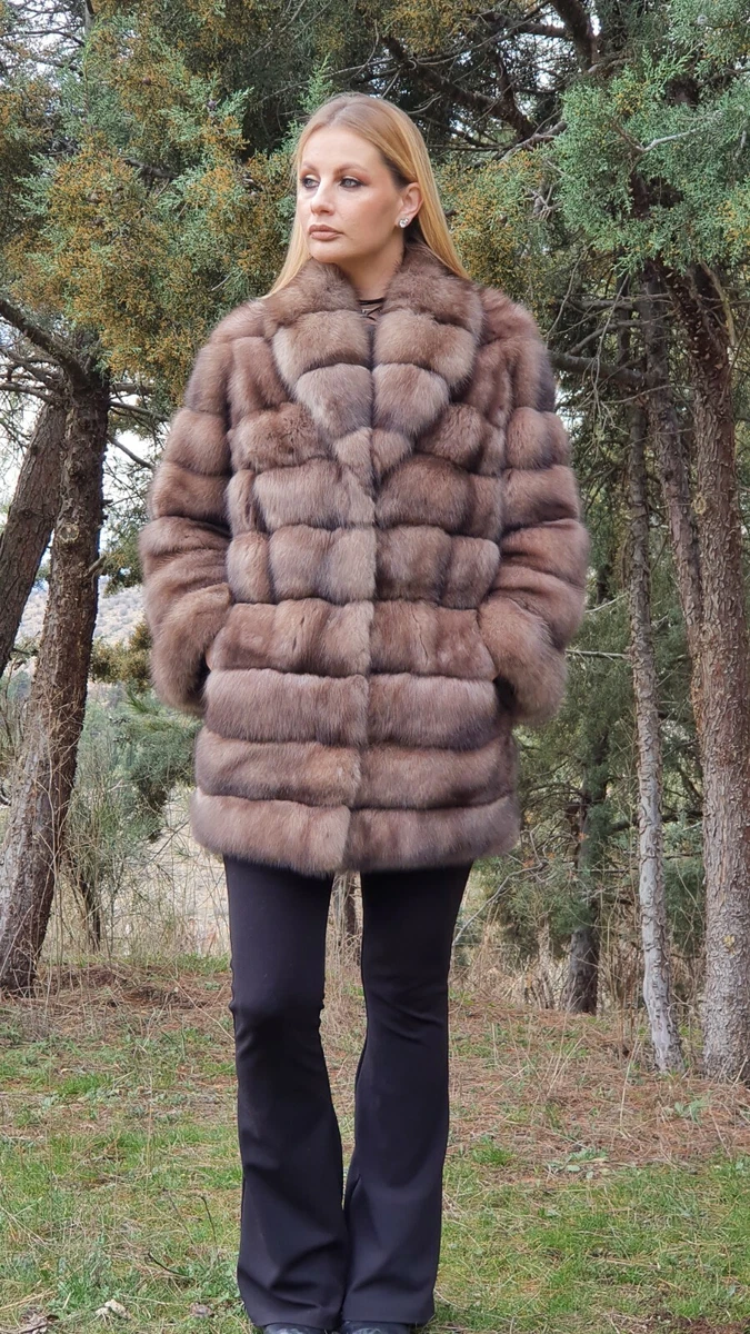 Mint Designer Neiman Marcus Russian sable Fur Coat jacket bolero S 0-4  $39,000+