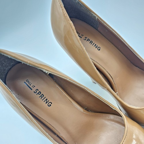 Call it Spring Women's Round Toe Caramel/Tan Platform High Heels, Size 6 - Picture 4 of 10