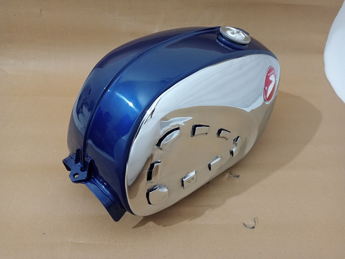 1961-1968 Honda CB77 305 Superhawk Steel Blue Fuel Tank + Chrome