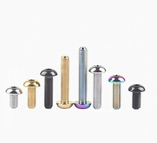Titanium Ti Bolts M5 M6 M8x15/20/25mm Button Head Allen Screws Motorcycle Refit