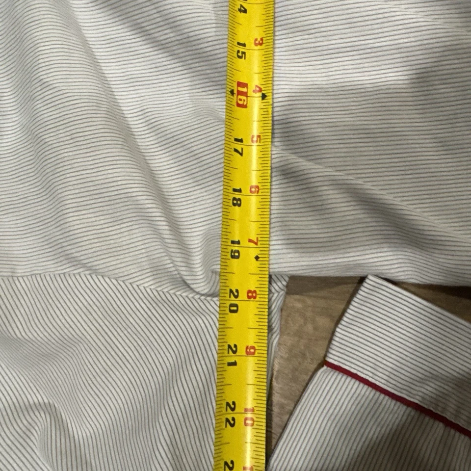 Винтажный Sears мужчин M Perma-Prest пижамы комплект длинным рукавом заколка в полоску ретро 70-х - пузырь - Изображение 4 из 4