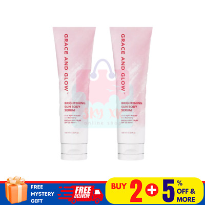 2 X Grace and Glow Brightening Sun Body Serum 100ml - Bright & Smooth