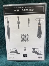 CUTE Stampin Up WELL DRESSED 8pc Stamps for Father s Day Men s Birthday Cards