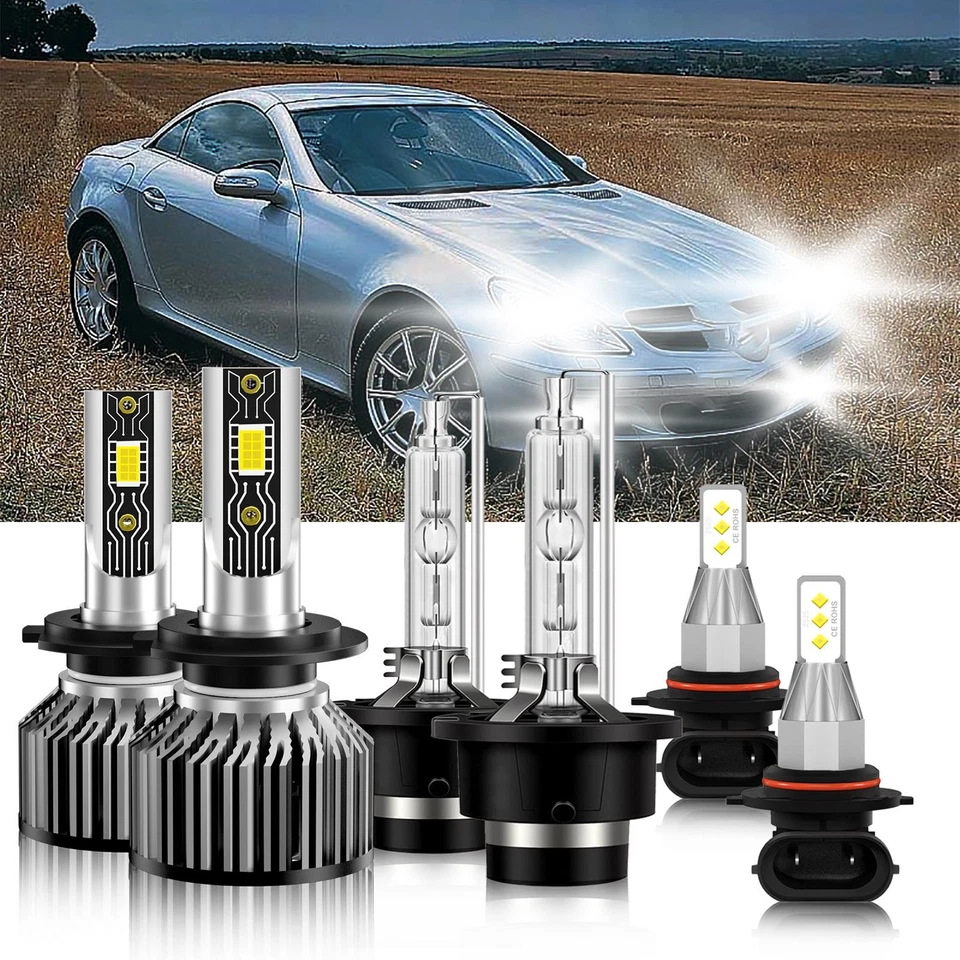 Bombilla de faro LED HID haz alto + luz antiniebla para Mercedes-Benz SLK280 2006-2008 Foto 2 de 4