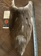 VINTAGE INDIAN IACB REAL DEER FUR SKIN FACE MASK HIDE 17” THERIAN COSPLAY COSTUM