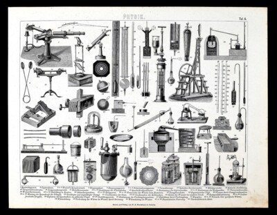 1874 Bilder Print Physics Lab Equipment Centerfuge Distill Apparatus Experiments