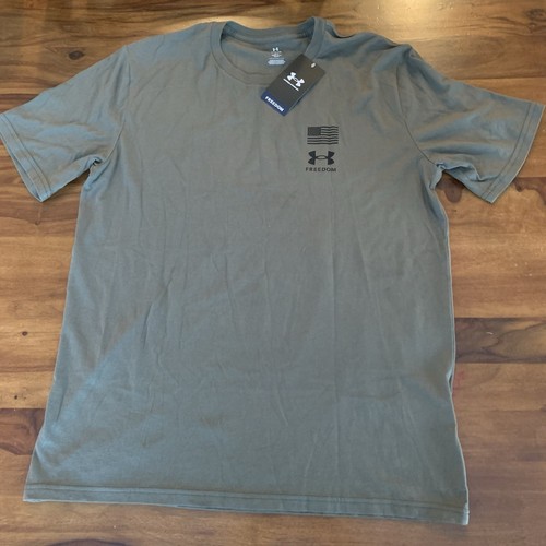 NUEVA Camiseta Under Armour Para Hombre Talla L Grande UA Verde Bandera Libertad Calce Suelto - Imagen 3 de 18