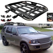 For 2011-2015 Ford Explorer 50x38 Roof Rack Carrier Basket Crossbar W Light For 2011-2015 Ford Explorer 50x38 Roof Rack Carrier Basket Crossbar W Light