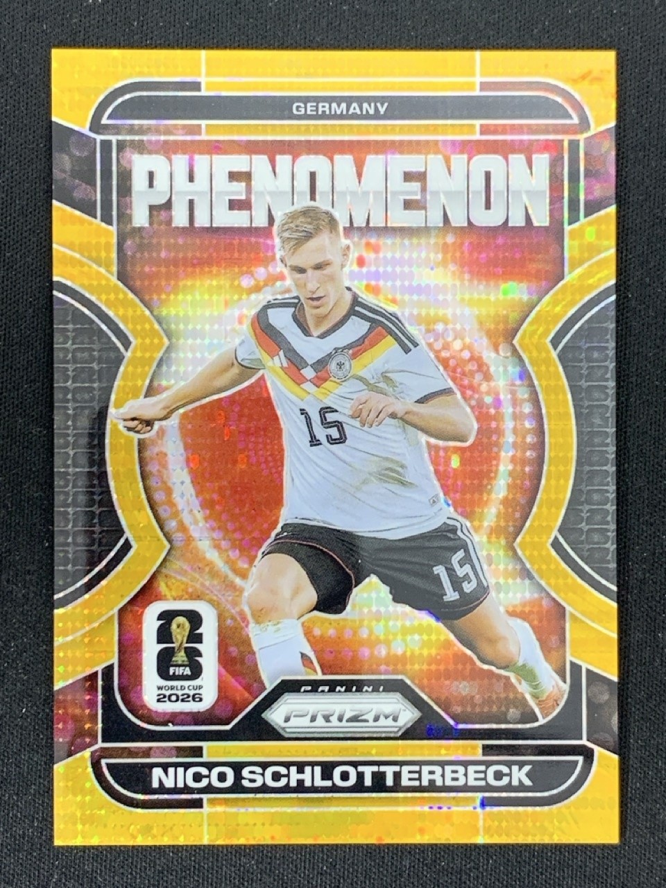 Nico Schlotterbeck 2026 Prizm FIFA World Cup Phenomenon Preferred Gold /10 #9 view 1
