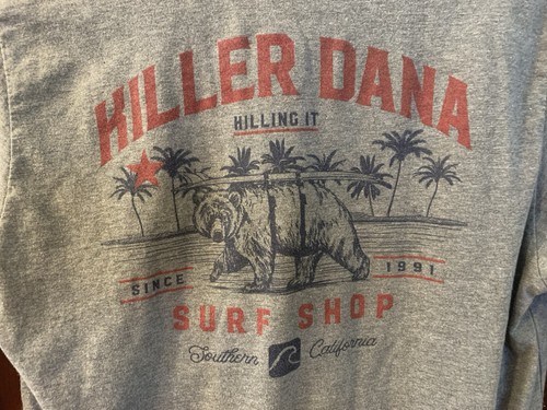RARE Killer Dana Surf Shop Char. Grey L/S T Shirt Adult Medium VG - Picture 10 of 10