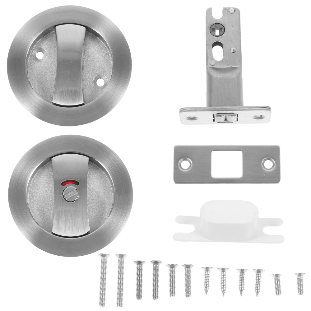Pocket Door Lock Edge Pull Privacy with Indicator Locking Hardware