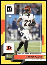 Chidobe Awuzie 2022 Donruss #203 Yellow Press Proof Cincinnati Bengals