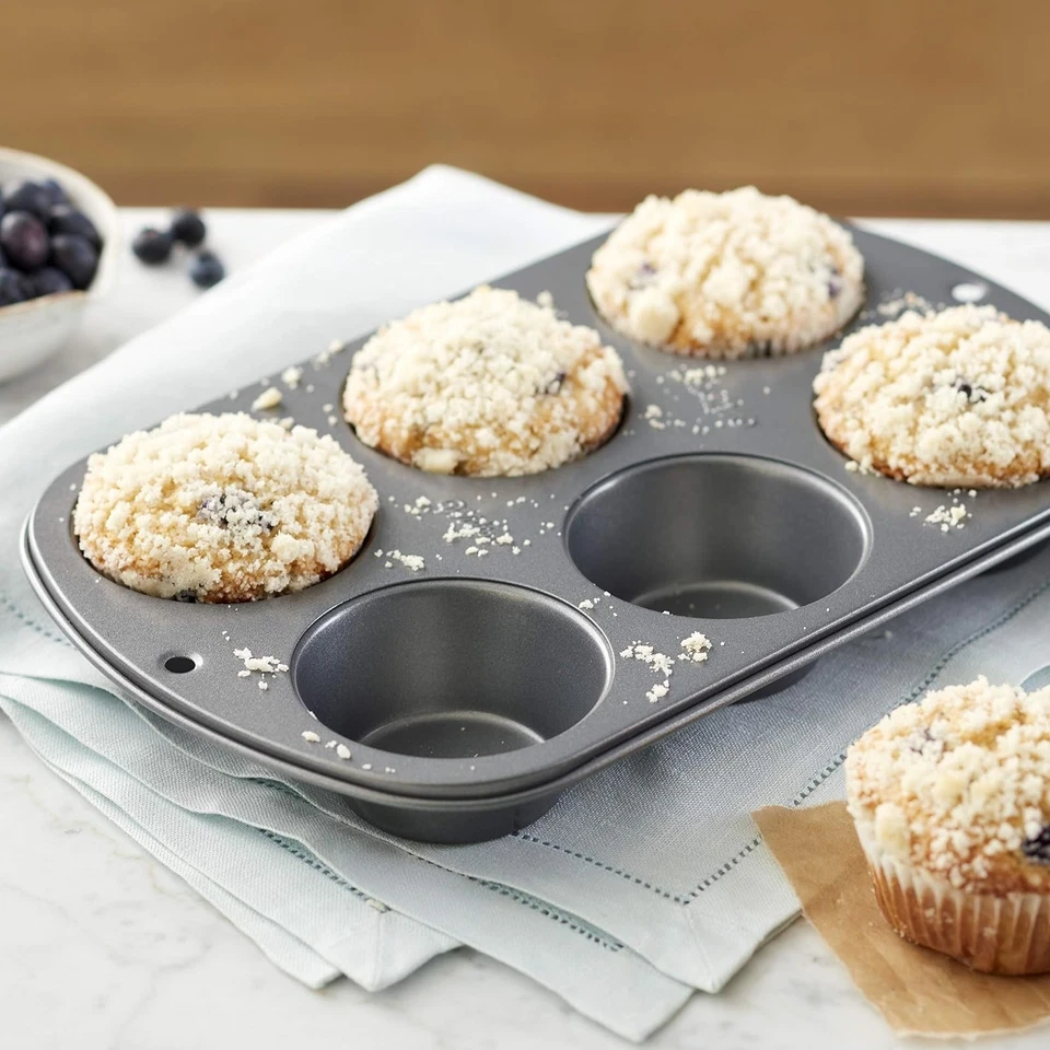 Moule à muffins Jumbo Wilton - 6 trous - Antiadhésif - 23 x 34 cm - Photo 2/4
