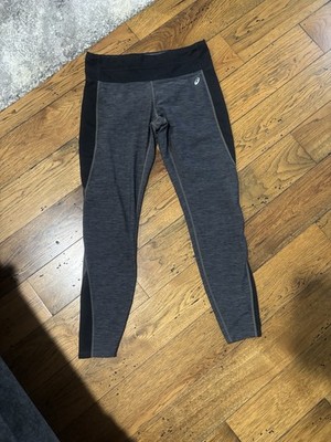 ASICS Women s Black & Charcoal Capri Performance Leggings Size Large 