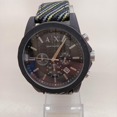 [A2N] Armani Exchange AX1334 Black Diagonal Stripe Quartz Men [m3v]