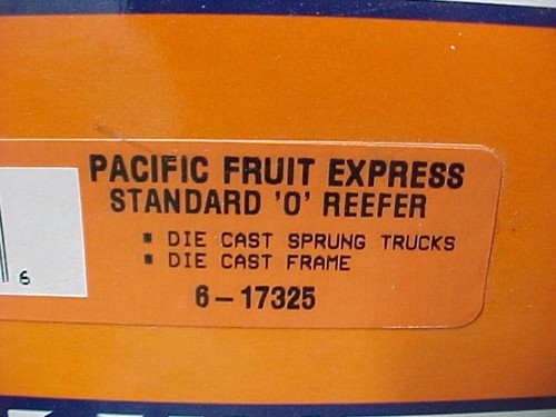 LIONEL 6-17325 " PACIFIC FRUIT EXPRESS REFRIGERADOR, ESCALA O #300006 | Zustand: New
