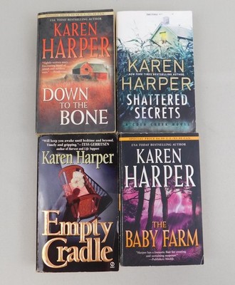 4pc Book Lot Karen Harper Paperbacks Romantic Suspense Thriller Novels