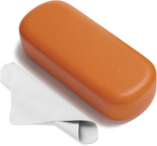Glasses Case Large Hard Shell Eyeglasses Case PU Leather Protective Case for Sun
