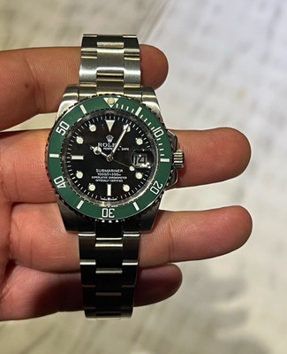 Rolex Submariner Date 40mm Black Dial Green Bezel Automatic Steel Bracelet