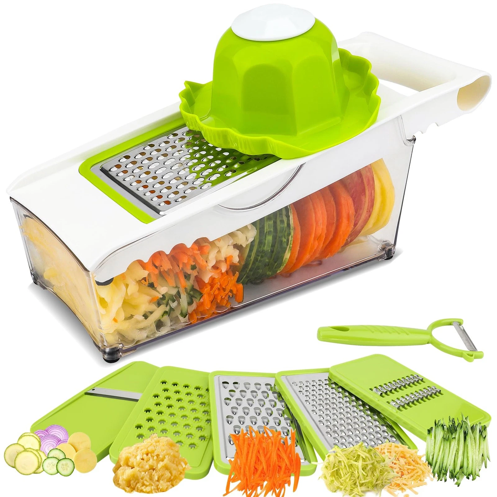 Graters For Kitchen, Cheese Grater with Container, Mandoline Slicer For Kitch...