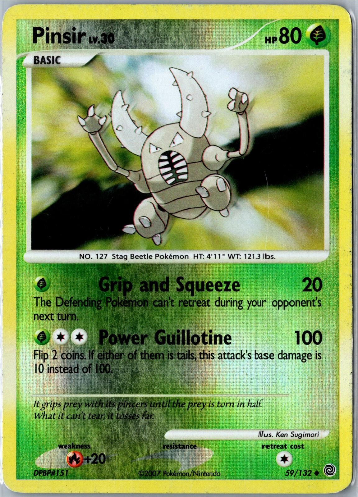 Pinsir Secret Wonders 59/132 Uncommon Reverse Holo Moderately Played
