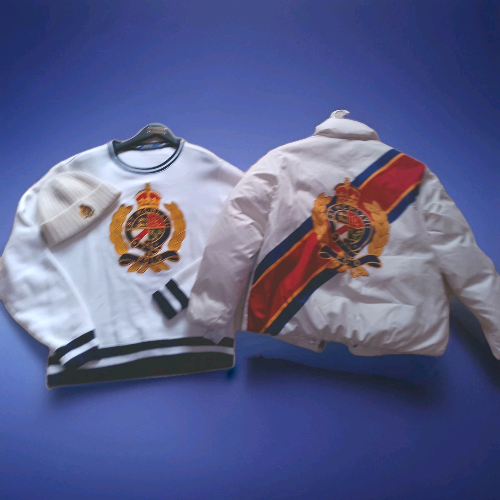 Rare Polo Ralph Lauren Jacket BNWT Hat & Sweater Set Excellent Condition Size M.