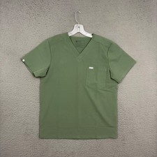 FIGS Leon Scrub Top Mens Medium Green Pockets Uniform Workwear Nurse Medical Dad