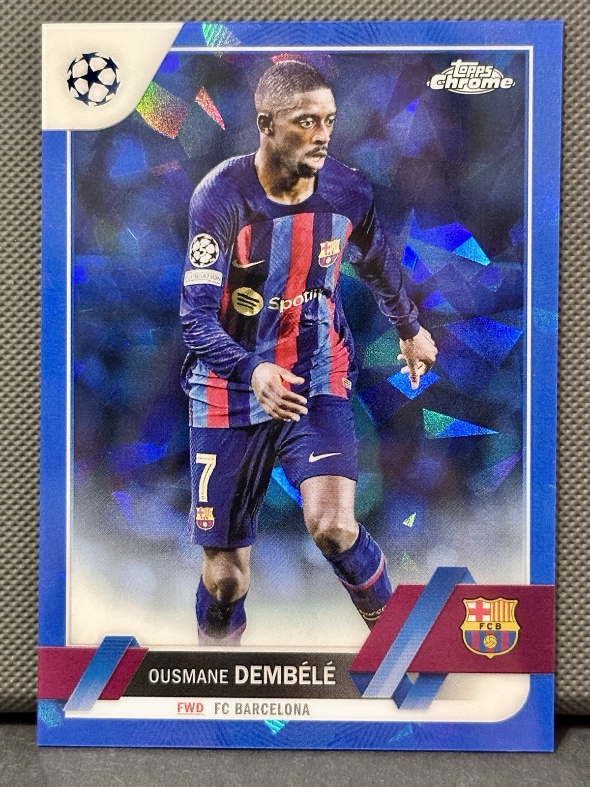 Ousmane Dembele 2022-23 Topps Chrome Sapphire Base #98 FC Barcelona UCC Soccer