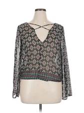 Elodie Women Green Long Sleeve Blouse XL