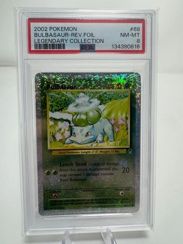 2002 POKEMON LEGENDARY COLLECTION #68 BULBASAUR-REVERSE FOIL PSA 8