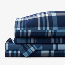 Company Kids Handsome Tartan Organic Cotton Percale Bed Sheet Set Twin