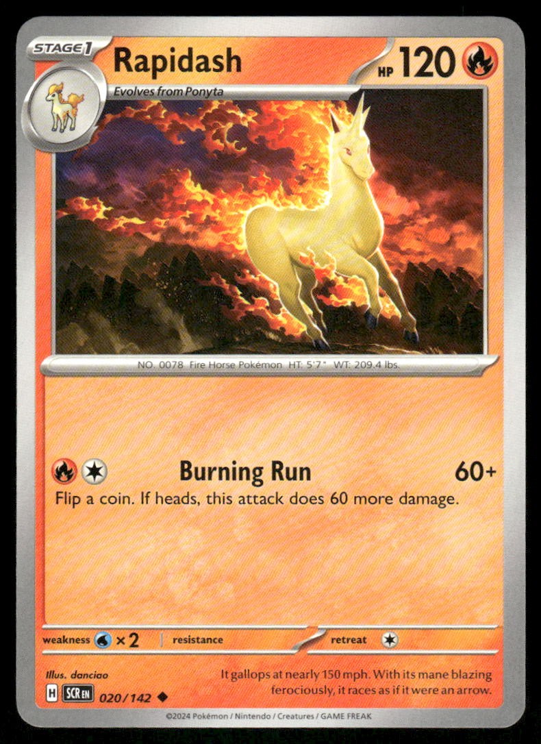Rapidash 20/142 - Stellar Crown - Uncommon NM