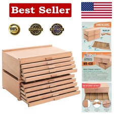 10-Drawer Artist Tool Supply Box with 5 Compartments per Drawer - Hardwood Art B