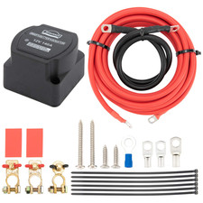 12V 140 Amp Dual Battery Smart Isolator ATV UTV Wiring Cable Kit - Voltage Sen