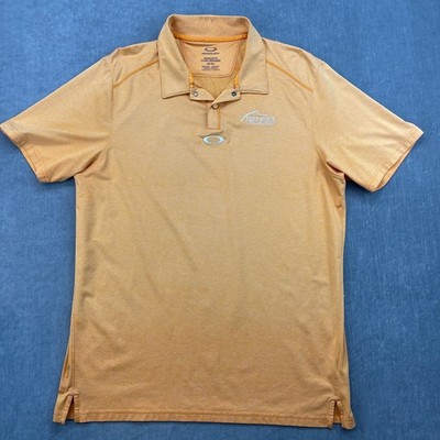 Oakley Mens Medium Orange Polo Shirt Firerock Country Club Golf Athletic