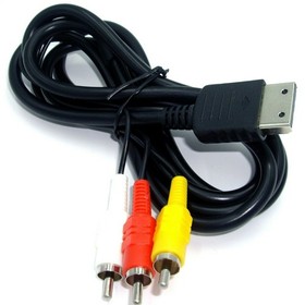Cable for Sega Dreamcast Console Audio Video TV AV Lead Composite Black 1.8m